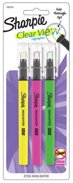 SHARPIE CLEARVIEW STICK 3 CT | Sharpie | Volunteer State Community College